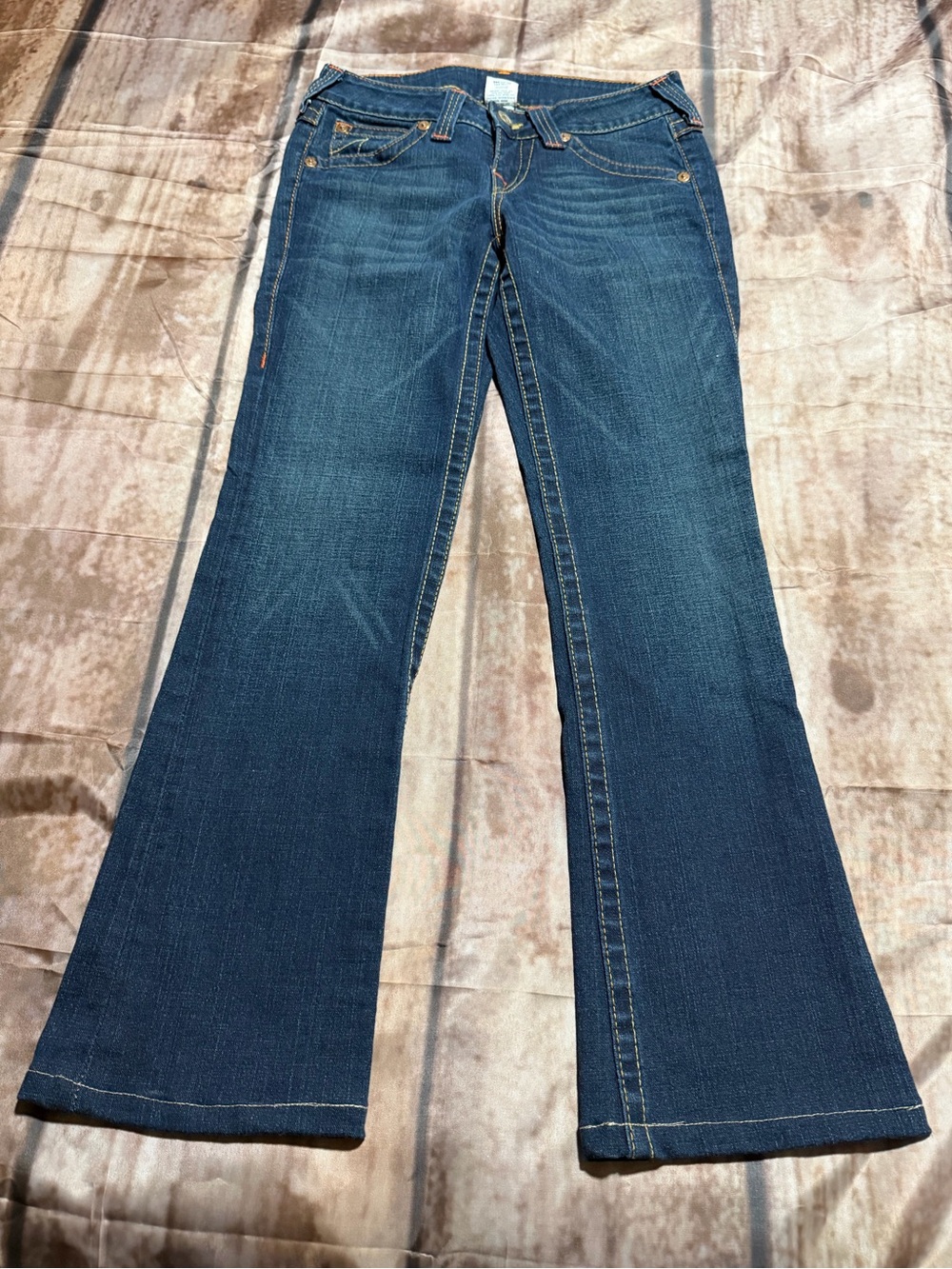 True Religion Women's Dark Blue Flare Jeans